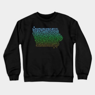 Iowa State Outline Maze & Labyrinth Crewneck Sweatshirt